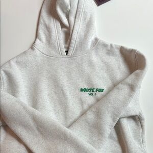 White Fox Gray Hoodie